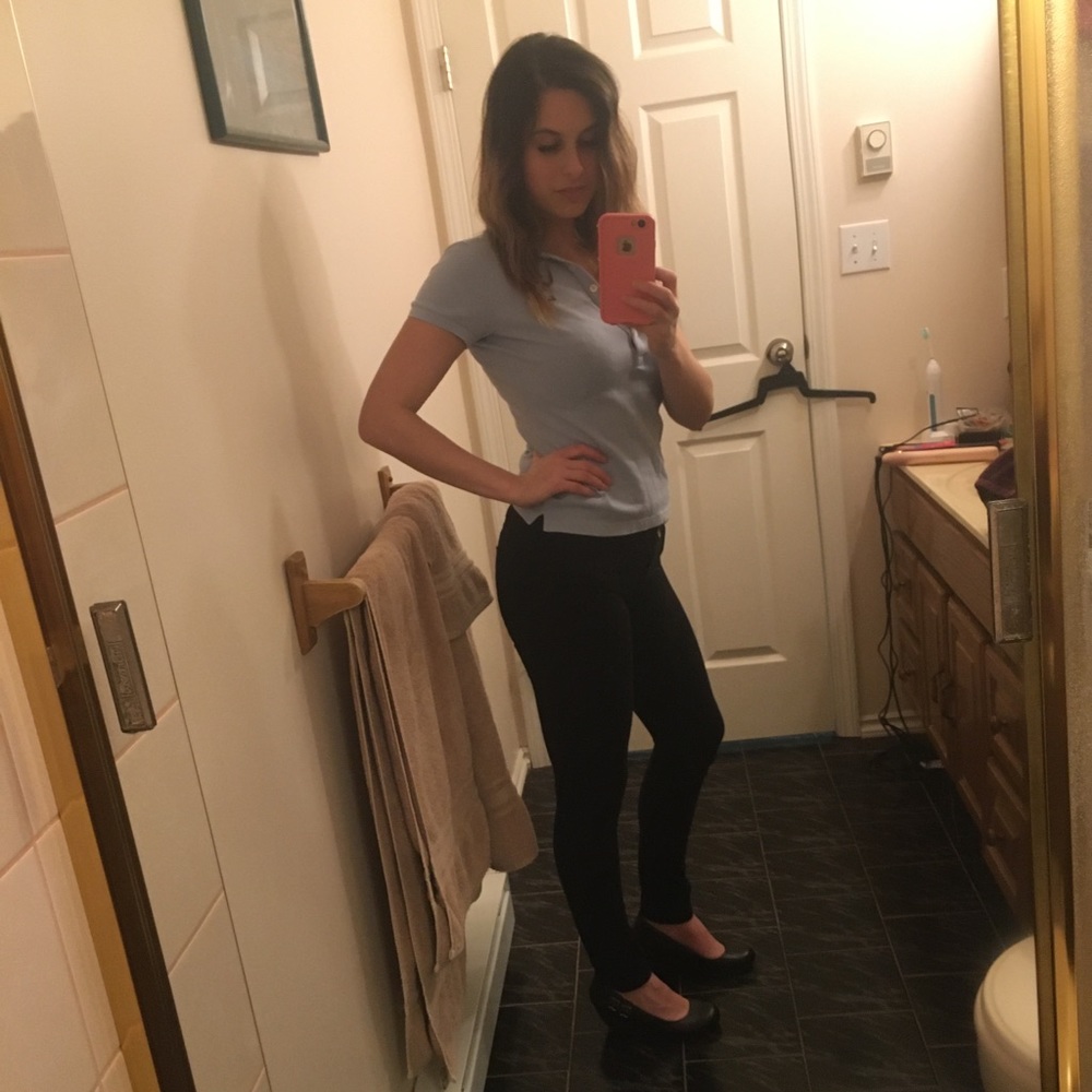 Blue Lacoste t shirt